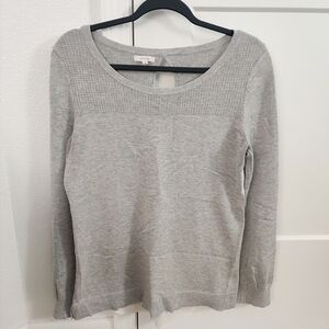 Maurices Gray/Ivory Mixed Material Sweater
